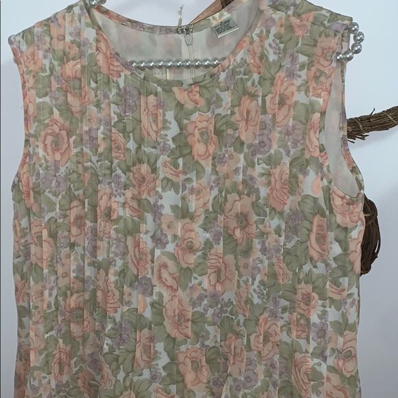 Vintage Liz Claiborne studio floral dress medium - Picture 2 of 7